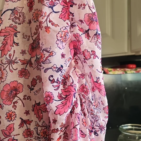 Torrid Pink and Purple Floral Tunic - Picture 3 of 6